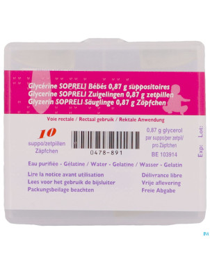 Glycerine sopreli supp bb  10