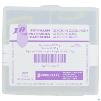 Glycerine sopreli supp bb  10