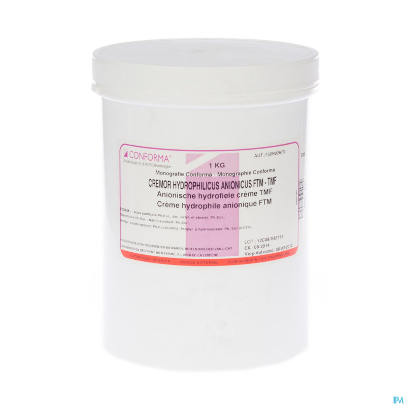 Creme hydrophile anioniq. (cetylique cr.) 1kg conf