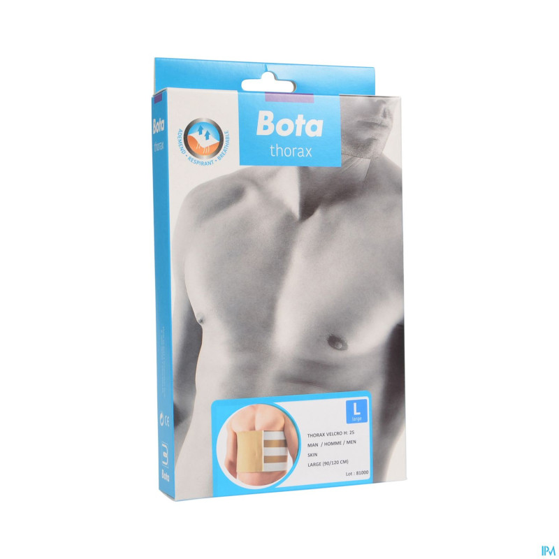 Bota thorax homme velcro h 25cm  l