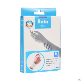 Bota serre-poignet elast velcro white  m