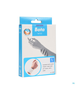 Bota serre-poignet elast velcro white  l
