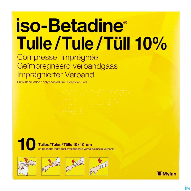 Iso betadine tulles compr 10