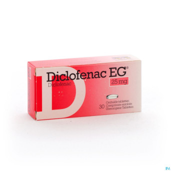 Diclofenac eg comp   30 x 25 mg