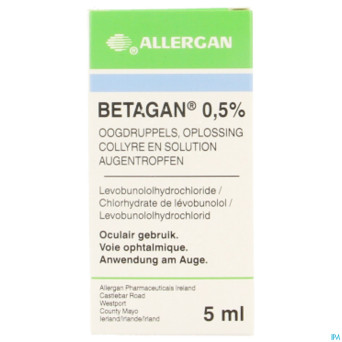 Betagan collyre 1 x 5 ml  0,50%