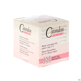 Cotondou plus batonnets ouate bois    240