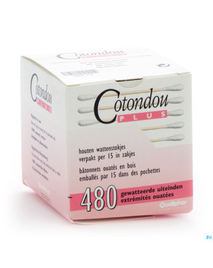 Cotondou plus batonnets ouate bois    240
