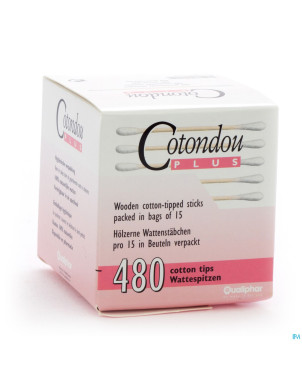 Cotondou plus batonnets ouate bois    240