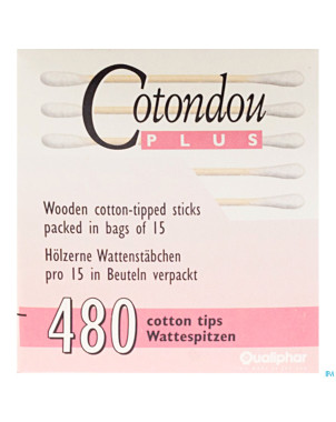 Cotondou plus batonnets ouate bois    240