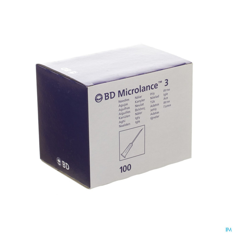Bd microlance 3 aig.30g 1/2 rb 0,3x13mm jaune  100