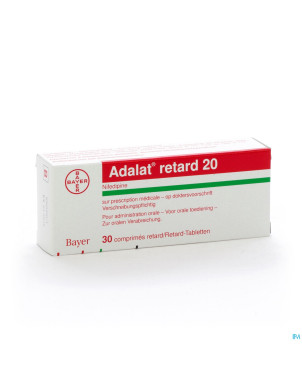 Adalat retard tabl 30 x 20 mg