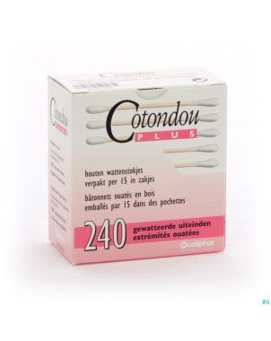 Cotondou plus batonnets ouate bois    120