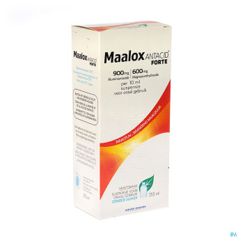 Maalox antacid forte 900/600 susp 355ml