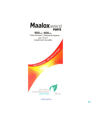 Maalox antacid forte 900/600 susp 355ml