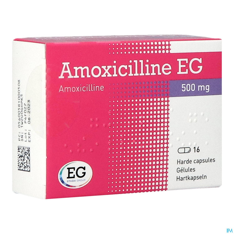 Amoxicilline eg caps 16 x 500 mg