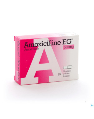 Amoxicilline eg caps 16 x 500 mg