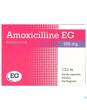 Amoxicilline eg caps 16 x 500 mg