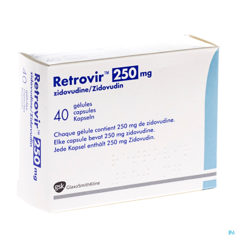 Retrovir caps  40 x 250 mg
