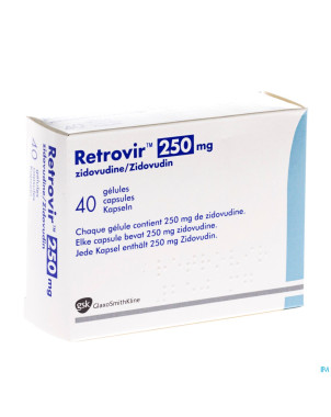 Retrovir caps  40 x 250 mg