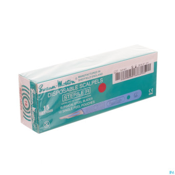 Scalpel s.m disposable sterile nr15 10
