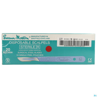 Scalpel s.m disposable sterile nr20 10