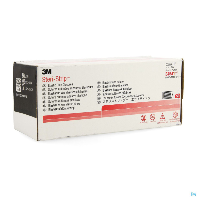Steri-strip 3m elastic    6mmx 75mm 50 4541