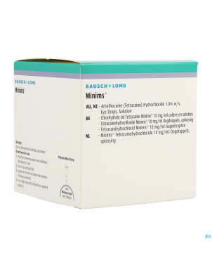 Minims tetracaine 1% 20x0,5ml