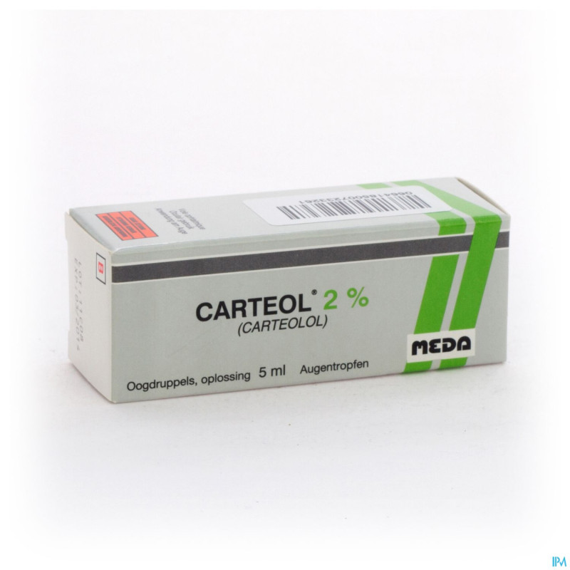 Meda pharma carteol gutt opht 5ml 2%