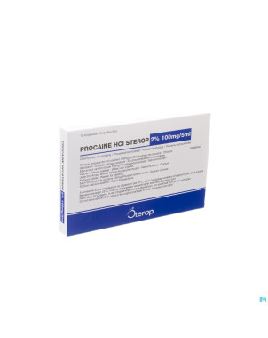 Procaine hcl sterop 2% amp  10 x 100mg/ 5ml