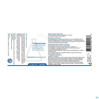 Gastrazyme vit u biotics    comp 90