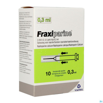 Fraxiparine ser 10 x 0,3 ml 2850 ui axa