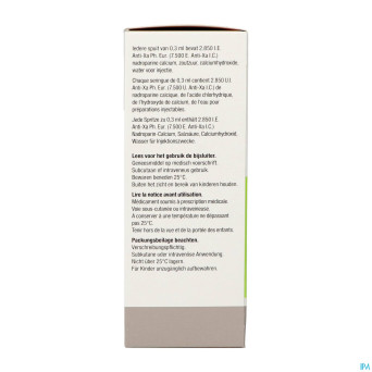 Fraxiparine ser 10 x 0,3 ml 2850 ui axa