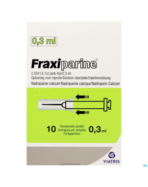 Fraxiparine ser 10 x 0,3 ml 2850 ui axa