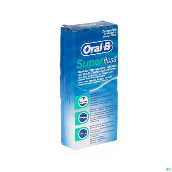 Oral b floss super floss mint waxed 50m