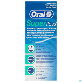 Oral b floss super floss mint waxed 50m