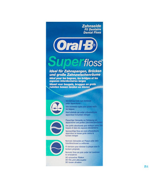 Oral b floss super floss mint waxed 50m