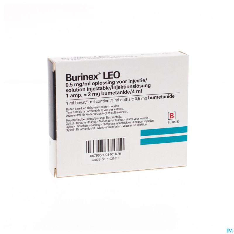 Burinex amp  5 x 2 mg/4 ml