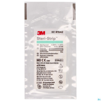 Steri-strip 3m ster   6,0mmx 38mm bte 1x 6 1542p-1