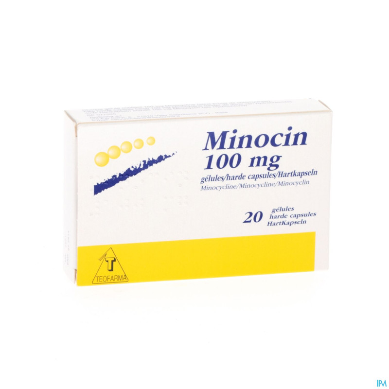 Minocin caps  20 x 100 mg