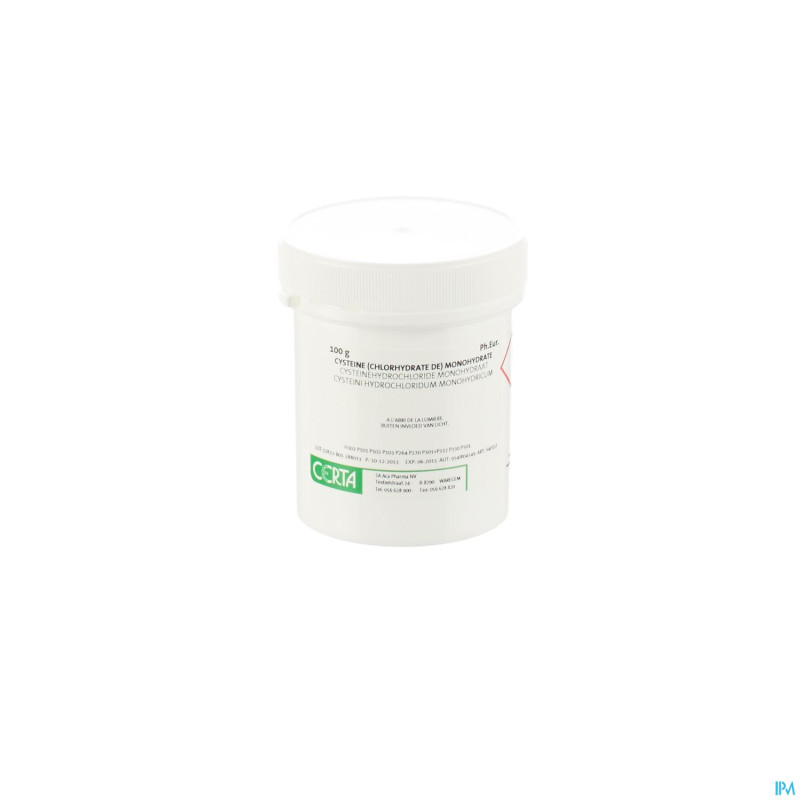 L cysteine hcl monohydr.    100g certa