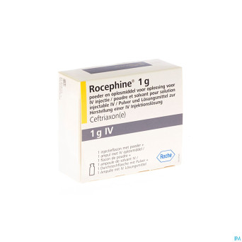 Rocephine amp iv 1 x 1 g + solv