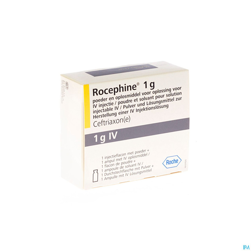 Rocephine amp iv 1 x 1 g + solv