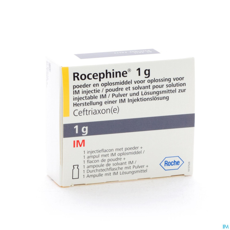 Rocephine amp im 1 x 1 g + solv