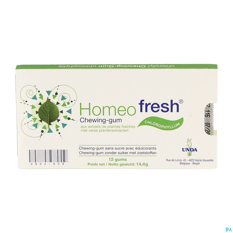 Homeofresh chew-gum bioactivum chloroph. ss  1x12