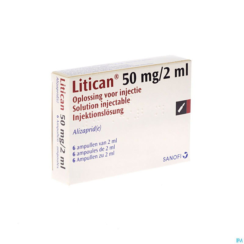 Litican amp inj 6 x 50 mg/2 ml