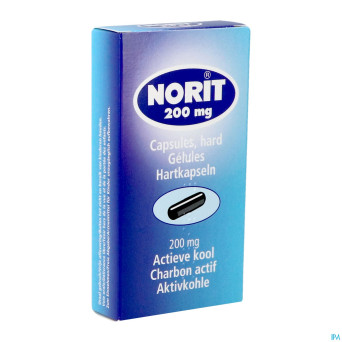 Norit 200 caps.  30 x 200 mg