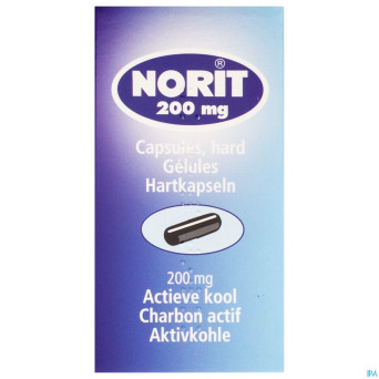 Norit 200 caps.  30 x 200 mg