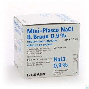 Mini plasco nacl 0,9 % amp20x10ml
