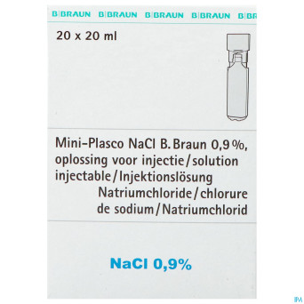 Mini plasco nacl 0,9 % amp20x20ml