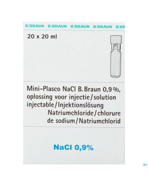 Mini plasco nacl 0,9 % amp20x20ml